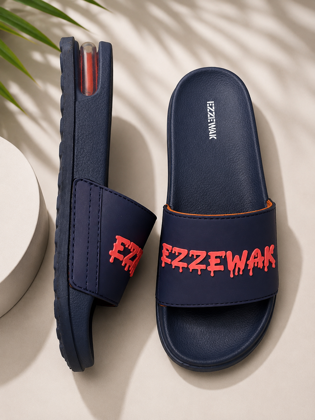 ZappySole Premium Luxe Slides – Navy Blue | Soft & comfortable | Anti slip