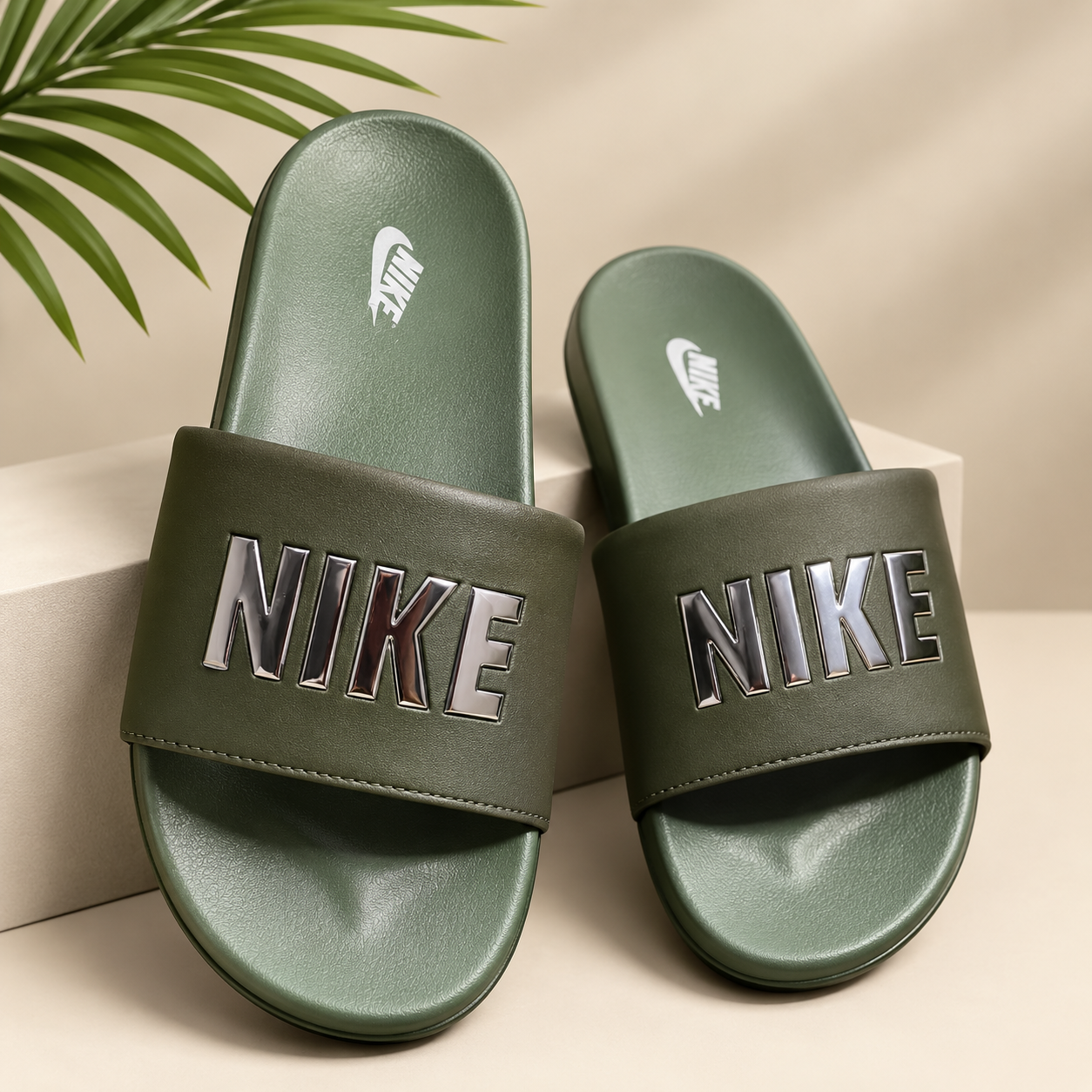 Nike Luxe Comfort Slides – Premium Metallic Edition | soft and comfortable | Anti Slip