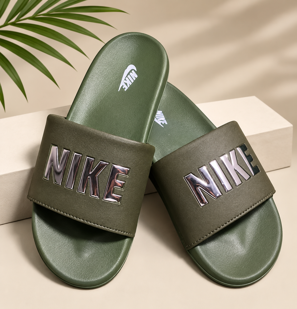 Nike Luxe Comfort Slides – Premium Metallic Edition | soft and comfortable | Anti Slip