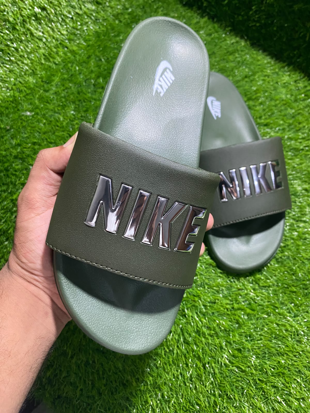 Nike Luxe Comfort Slides – Premium Metallic Edition | soft and comfortable | Anti Slip