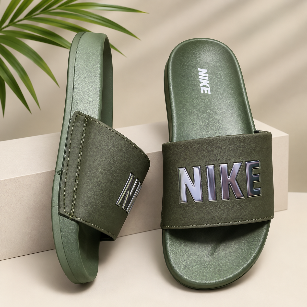 Nike Luxe Comfort Slides – Premium Metallic Edition | soft and comfortable | Anti Slip